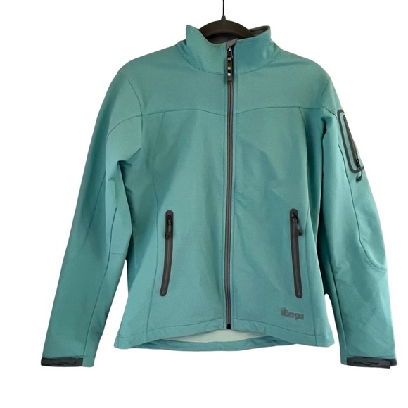 Sħerpa adventure gear rain slick women’s jacket blue size small zipup waterproof - Picture 1 of 12